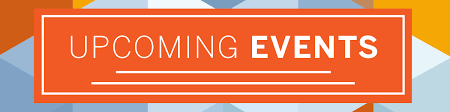Words Upcoming Events on colorful background